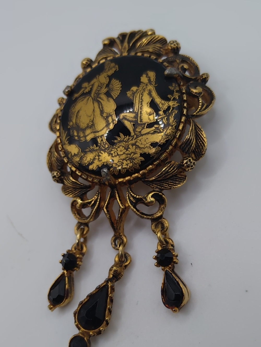 Florenza Courting Couple Brooch Vintage - Picture 4 of 7